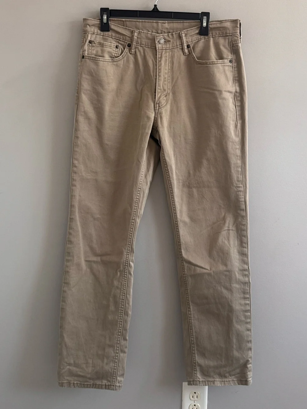 Levi’s 541 Athletic Taper Men’s Jeans W33 Khaki Beige Stretch Denim